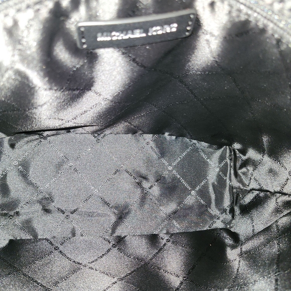 Michael Kors Black Tote with Signature MK Print - Picture 5 of 6
